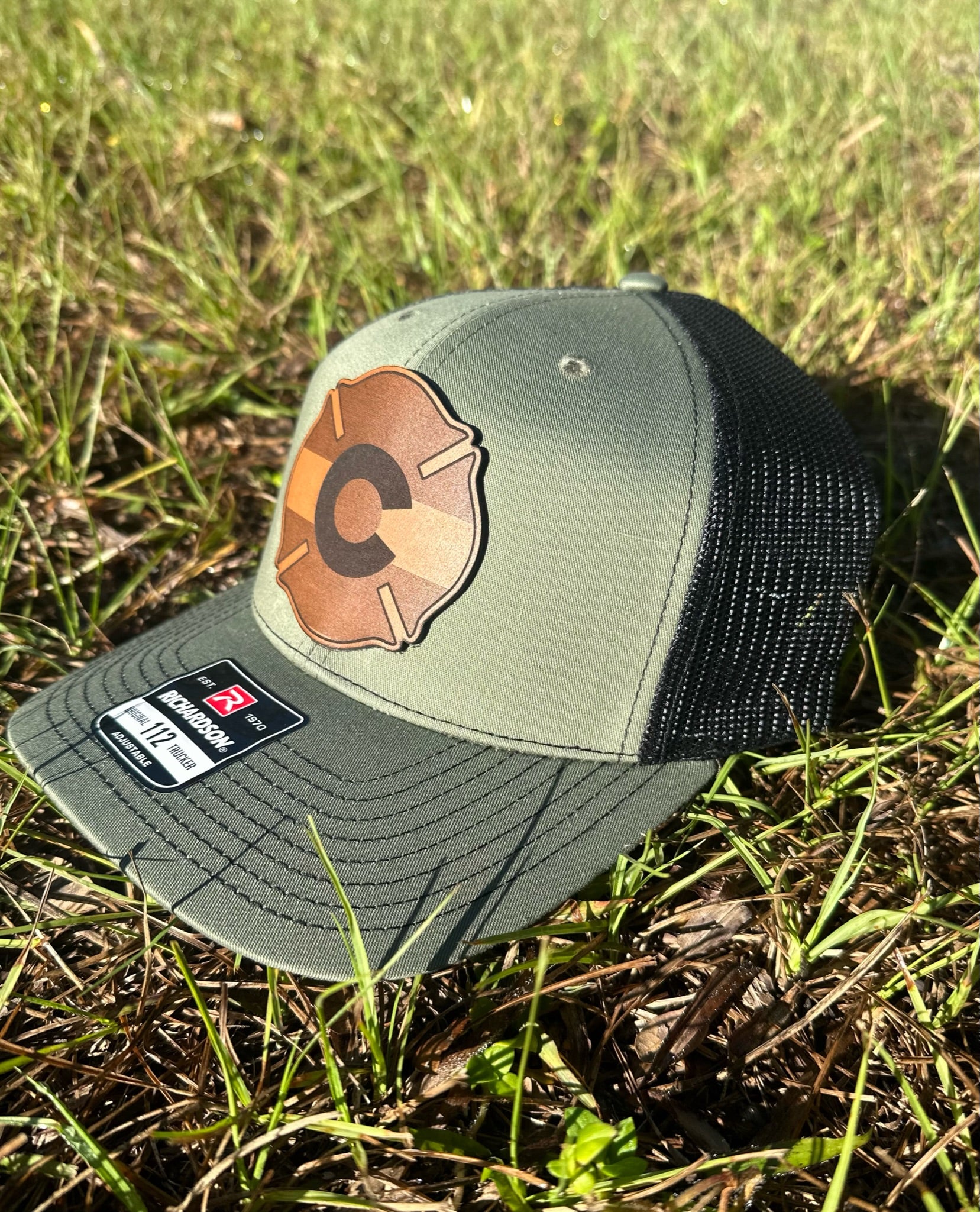 Cross Leather Patch - Trucker Hat