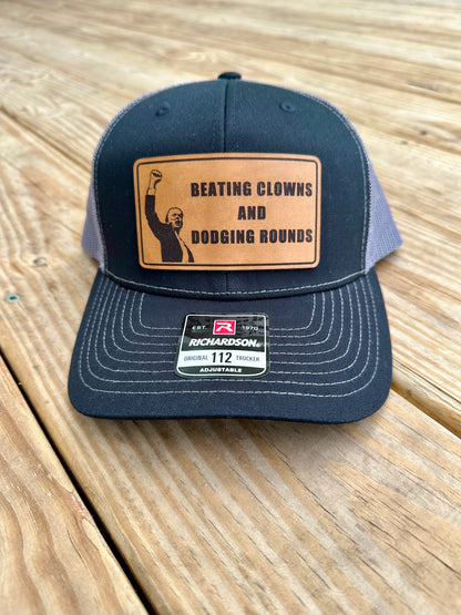 Trump Clowns and Rounds Leather Patch Hat