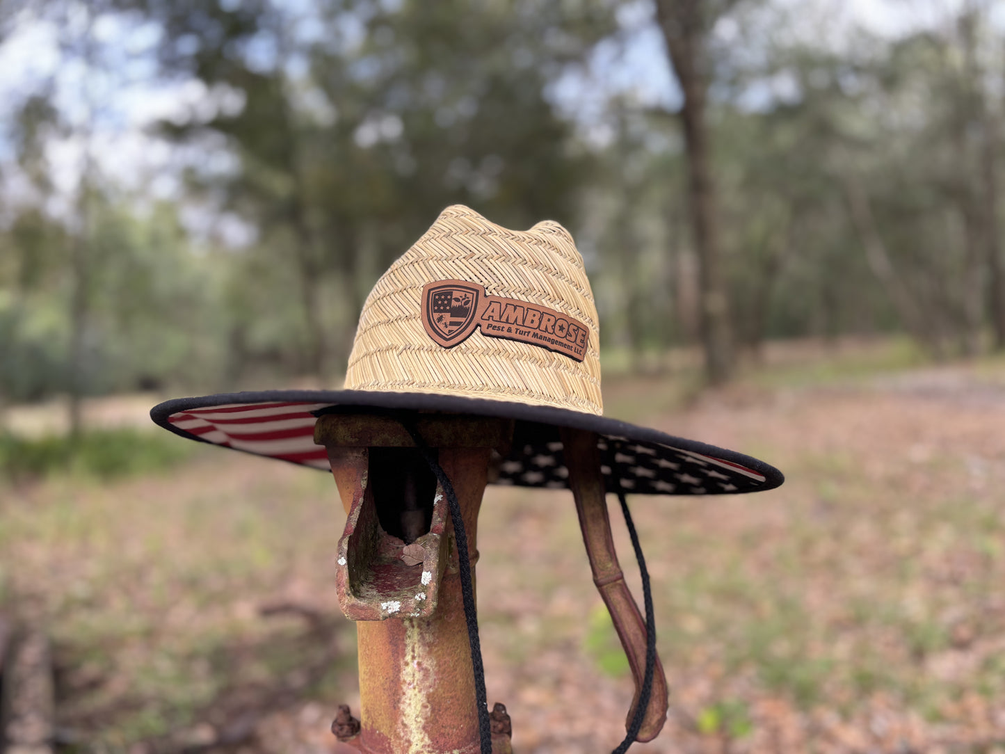 Leather Patch Straw Hat