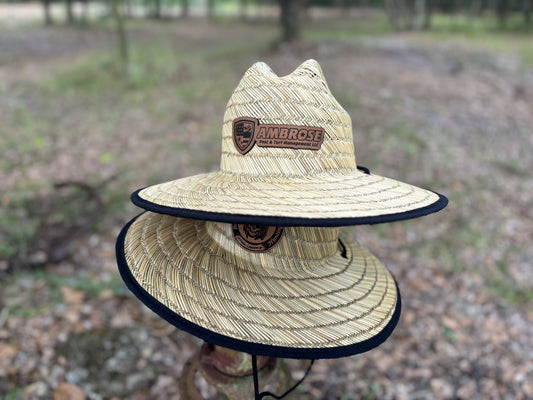 Leather Patch Straw Hat