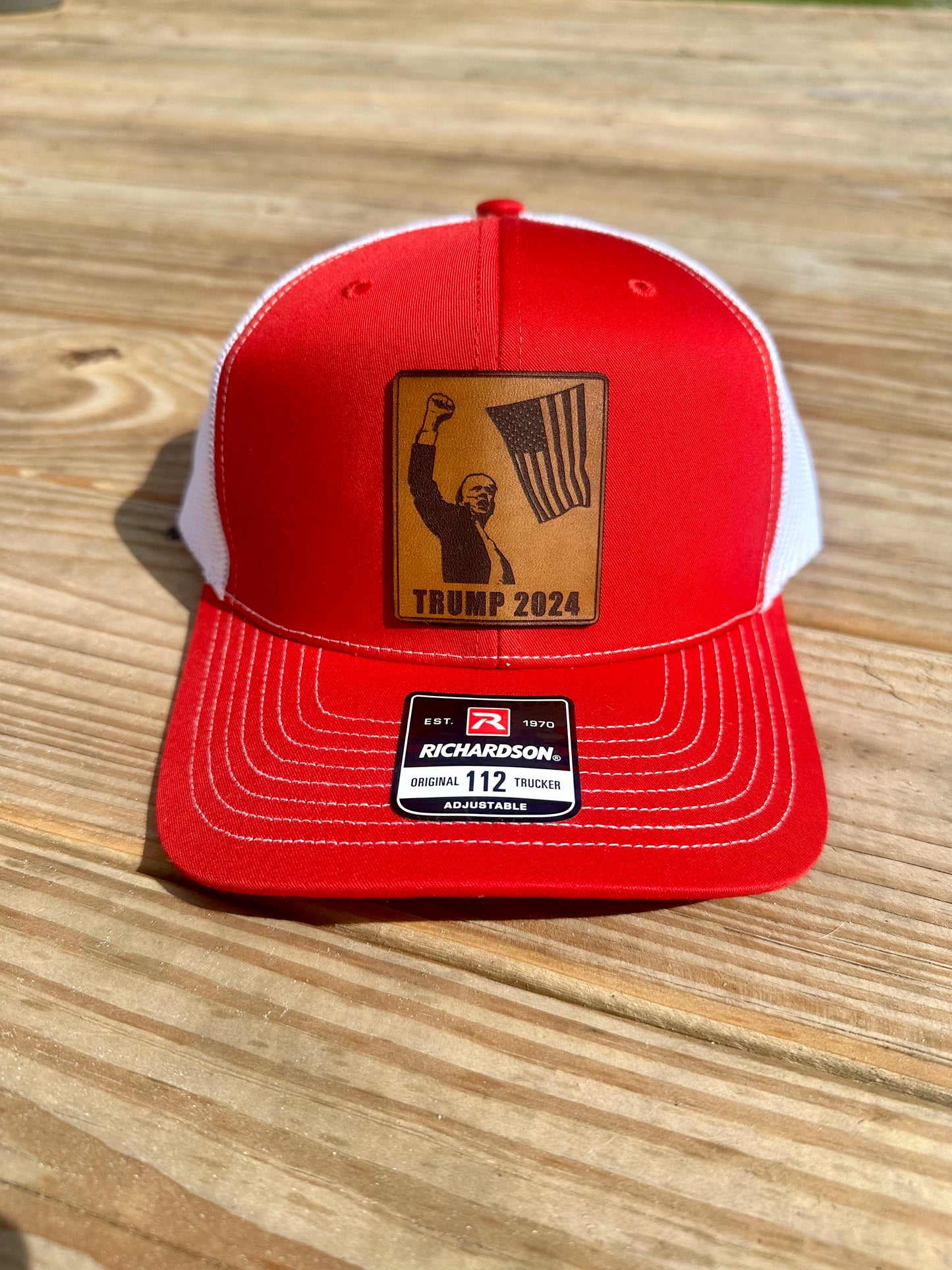 Trump 2024 Leather Patch Hat