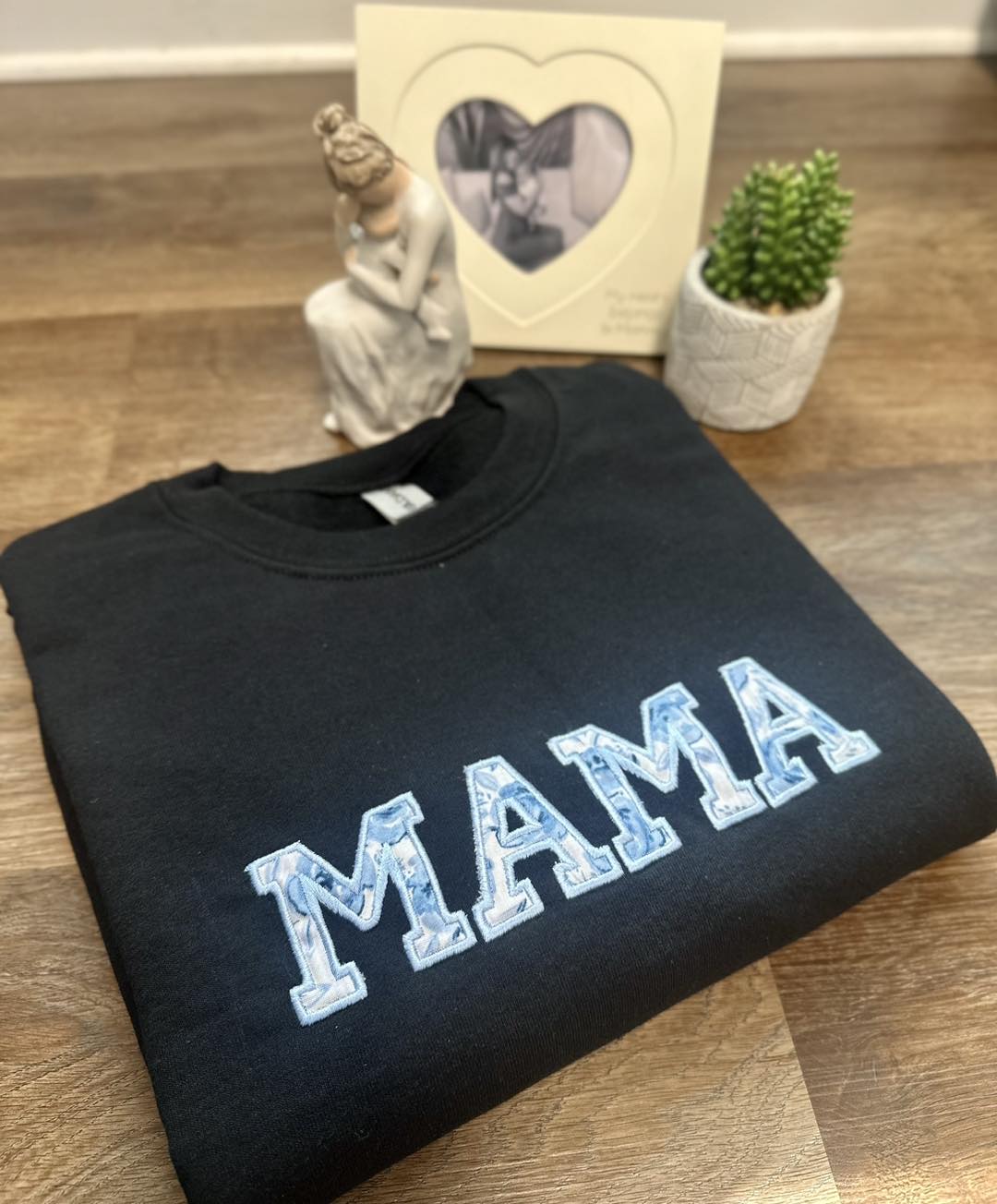 Custom "MAMA" Embroidered Crewneck Sweatshirt