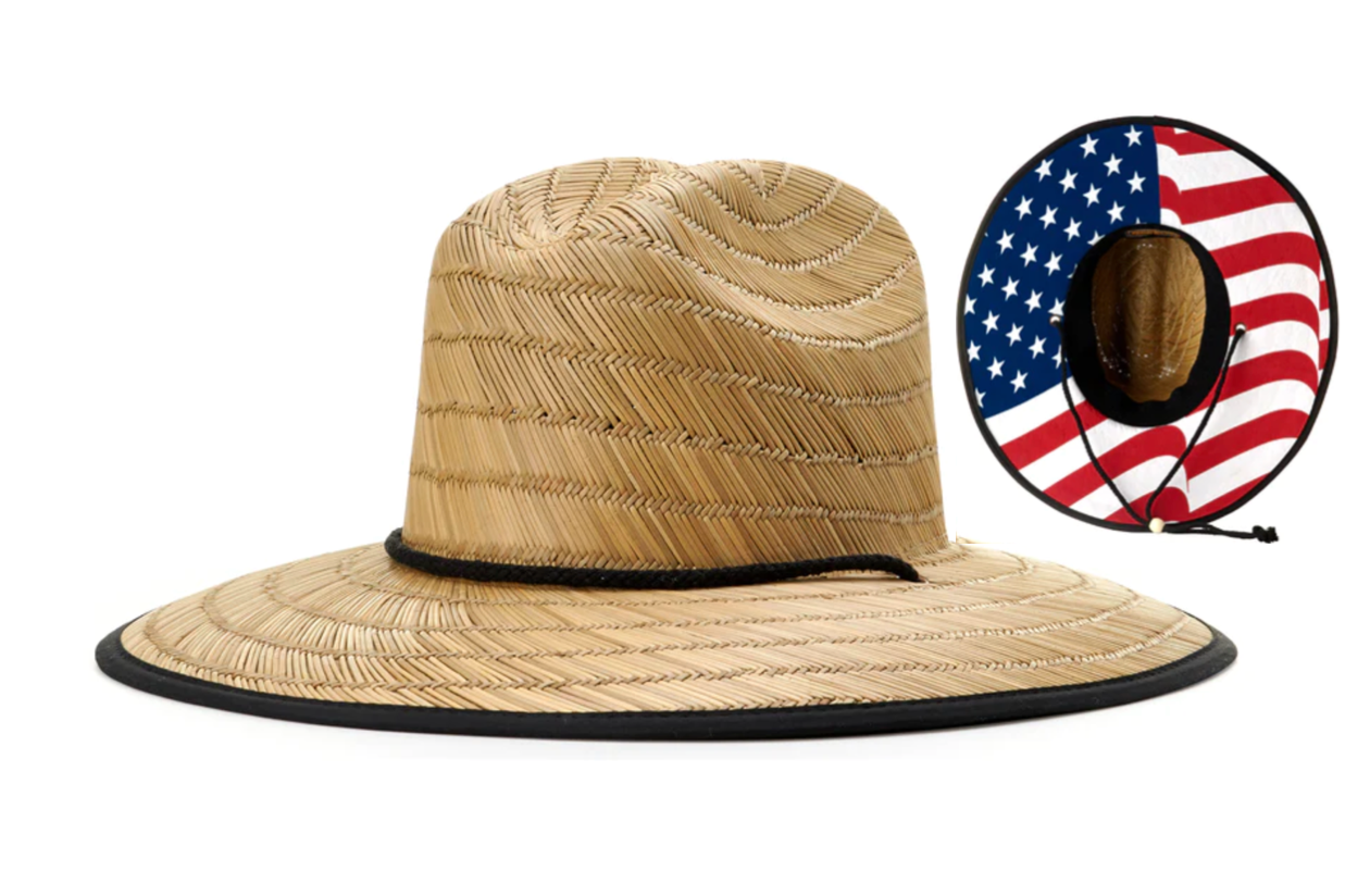 Leather Patch Straw Hat